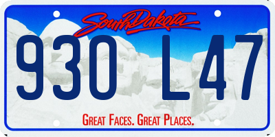 SD license plate 93OL47