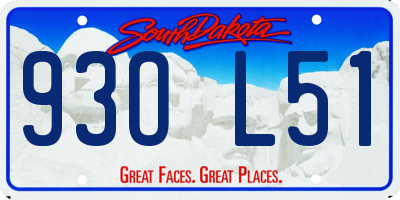 SD license plate 93OL51
