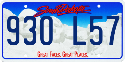 SD license plate 93OL57