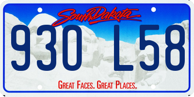 SD license plate 93OL58