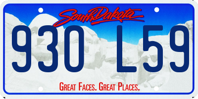 SD license plate 93OL59