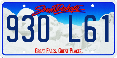 SD license plate 93OL61