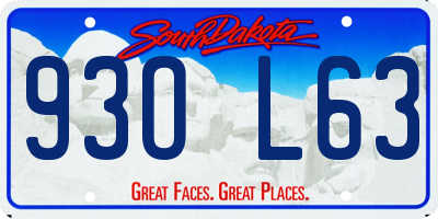 SD license plate 93OL63
