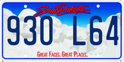 SD license plate 93OL64