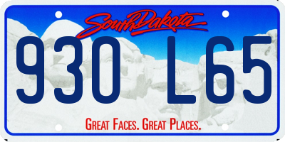 SD license plate 93OL65