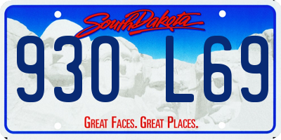 SD license plate 93OL69