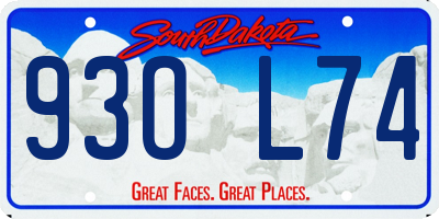 SD license plate 93OL74