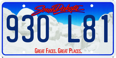 SD license plate 93OL81