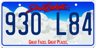SD license plate 93OL84