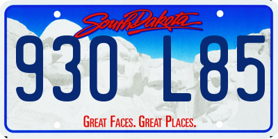 SD license plate 93OL85