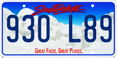 SD license plate 93OL89