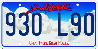 SD license plate 93OL90