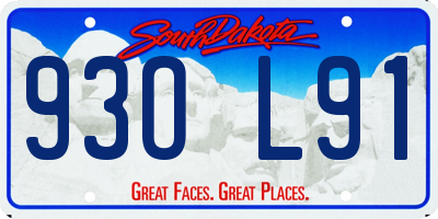 SD license plate 93OL91