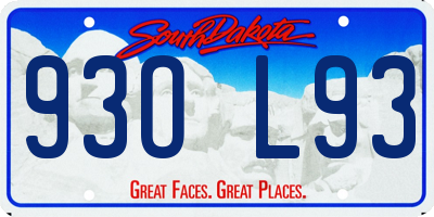SD license plate 93OL93