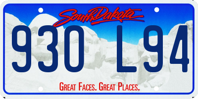 SD license plate 93OL94