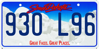 SD license plate 93OL96
