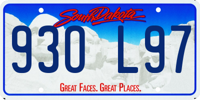SD license plate 93OL97