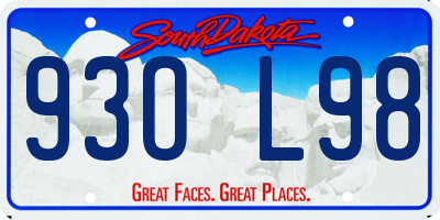 SD license plate 93OL98