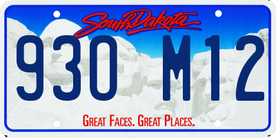 SD license plate 93OM12