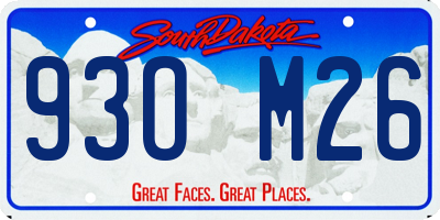 SD license plate 93OM26