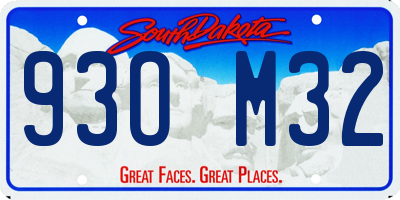 SD license plate 93OM32