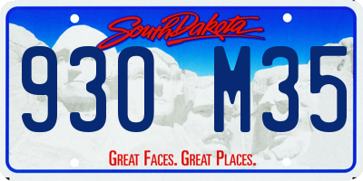 SD license plate 93OM35
