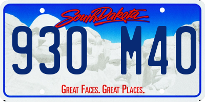 SD license plate 93OM40