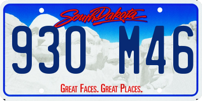 SD license plate 93OM46