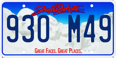 SD license plate 93OM49