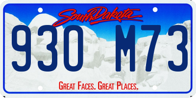 SD license plate 93OM73