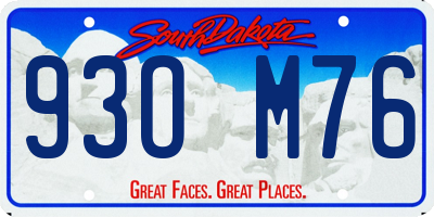 SD license plate 93OM76