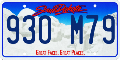 SD license plate 93OM79