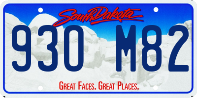 SD license plate 93OM82