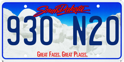 SD license plate 93ON20