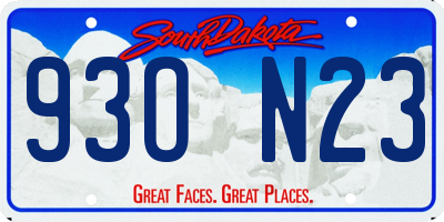 SD license plate 93ON23