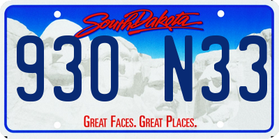 SD license plate 93ON33