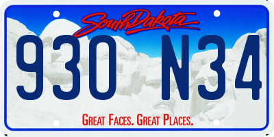 SD license plate 93ON34
