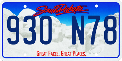 SD license plate 93ON78