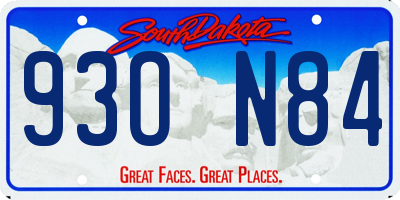 SD license plate 93ON84