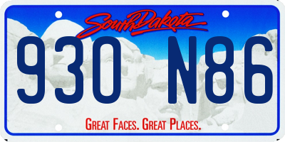 SD license plate 93ON86