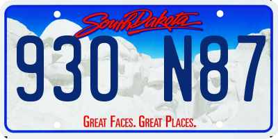 SD license plate 93ON87