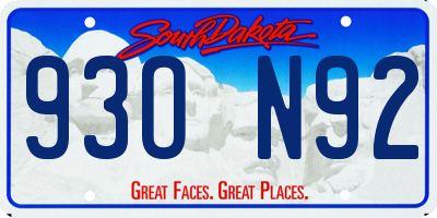 SD license plate 93ON92