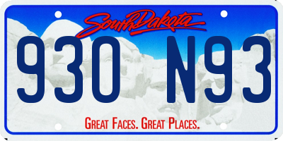 SD license plate 93ON93