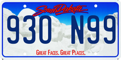 SD license plate 93ON99