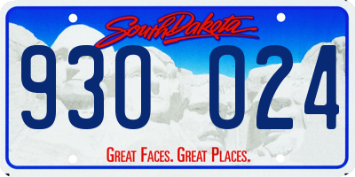 SD license plate 93OO24
