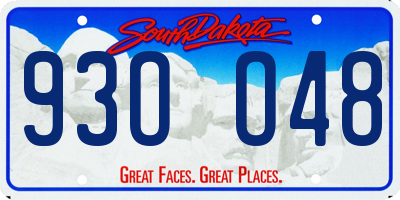 SD license plate 93OO48