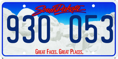 SD license plate 93OO53