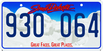 SD license plate 93OO64