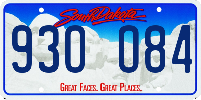 SD license plate 93OO84