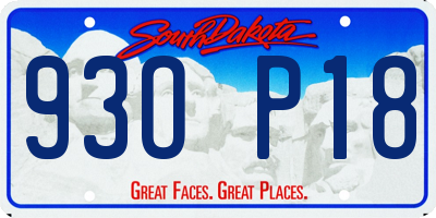 SD license plate 93OP18